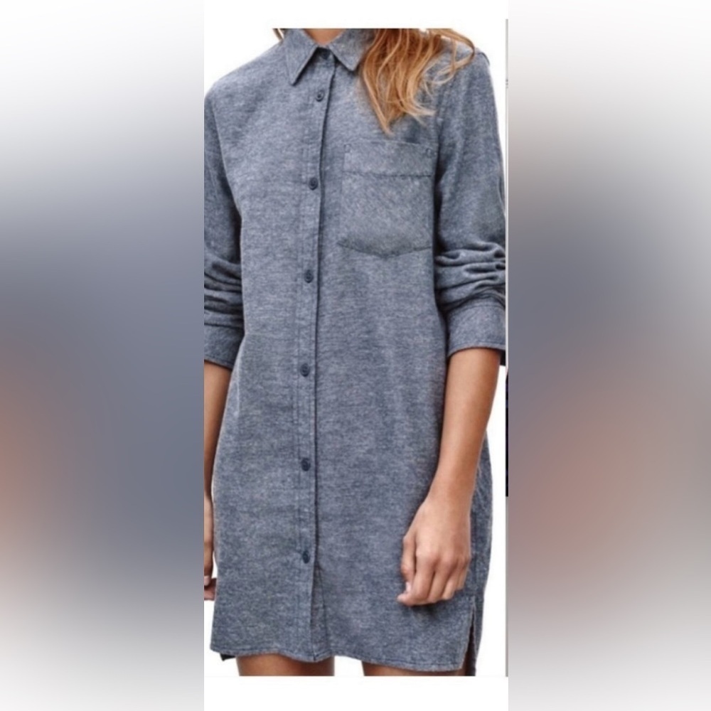 ARITZIA -Golden by TNA | blue button down shirt dress